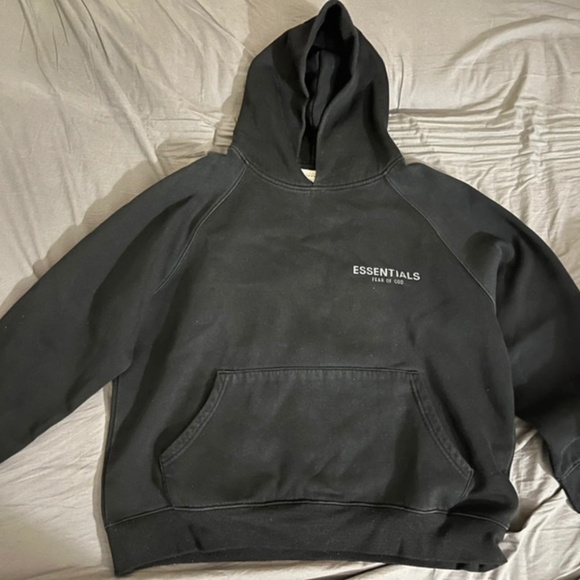 Used essentials hoodie black colour in mint condition - Picture 1 of 4